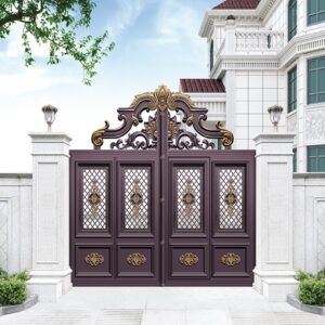Wholesale Factory Garden Courtyard Metal Steel Modern Steel Entrance Door