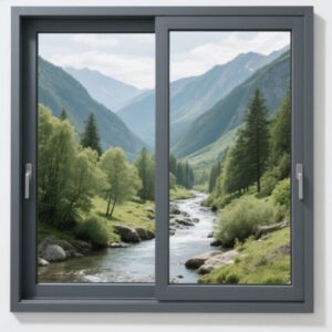 Customize Factory Metal Aluminum Frame Kitchen Double Slide Vertical Strong Window