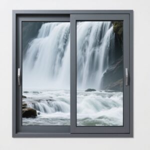 Customize Simple Slide Black Frame Stalinite Aluminum Alloy Metal Window