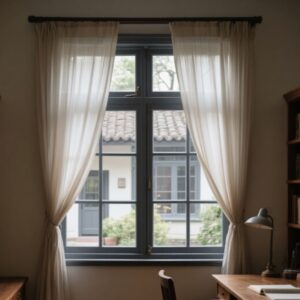 Powder Black Tilt Turn Modern Style Double Glaze Aluminum Frame Kitchen Window