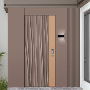 Modern Stainelss Steel Security Metal Swing Luxury From Exterior Entrance Door