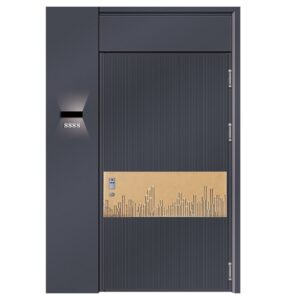 Stylish Carven Stainless Steel Metal Swing Sliding Exterior Entrance Front Door