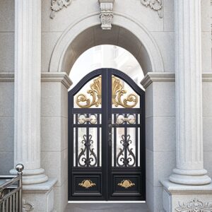 Wholesale Factory Garden Courtyard Metal Steel Modern Steel Entrance Door