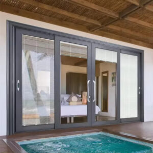 European Style Folding Glass and Metal Door with Aluminum Glass Sliding Door