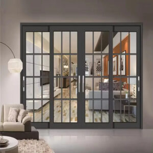 Customized Folding Glass and Metal Door with Aluminum Alloy Sliding Door