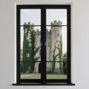 Modern Grill Gille Frame Casement Double Glazed Stalinite Aluminum Tilt Turn Window