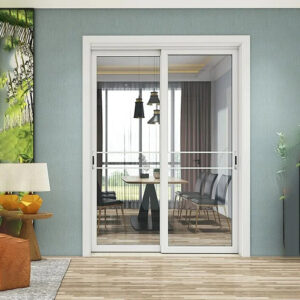 Vertical Opening Customized Glass and Metal Folding Aluminum Sliding Door