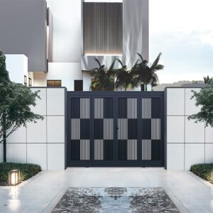 Wholesale Factory Garden Courtyard Metal Steel Modern Steel Entrance Door