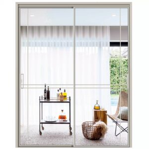 Elegant Aluminum Alloy Sliding Exterior Door with Unique Tempered Glass Design