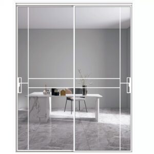 Classic Aluminum Alloy Glass Sliding Door with Tempered Glass Design