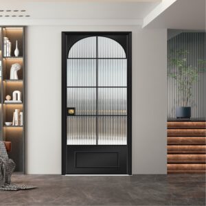 Swing American Design Aluminum Alloy Exterior Door with Tempered Glass