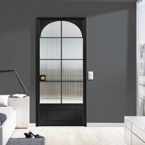 Stylish Aluminum Alloy Exterior Bathroom Door Featuring Tempered Glass Design