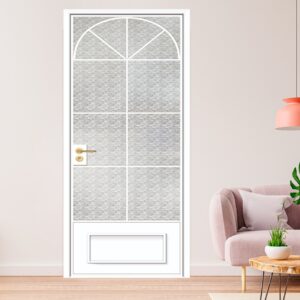 Interior Aluminum Alloy Tempered Glass Bathroom Residential Door with Elegance