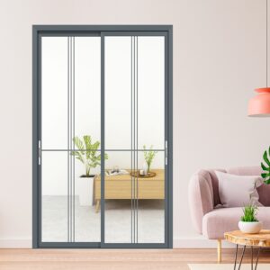 Versatile Aluminum Alloy Sliding Entrance Door with Stylish Tempered Glass
