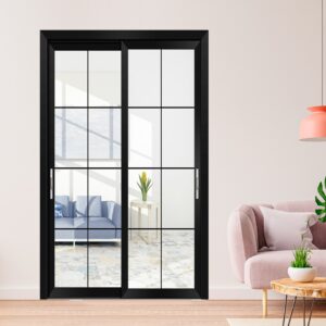 Premium Classic Bathroom Glass Swing Door with Aluminum Alloy Frame Design