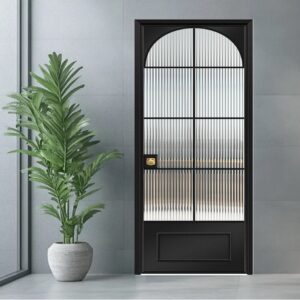 Modern Interior American Style Tempered Glass Bathroom Door for Homes