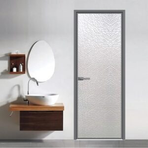 Interior American Style Bathroom Aluminum Alloy Glass Door for Residential Use
