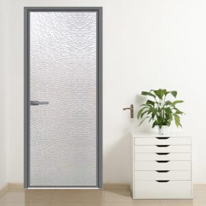 Modern European Style Aluminum Alloy Swing Tempered Glass Entrance Door