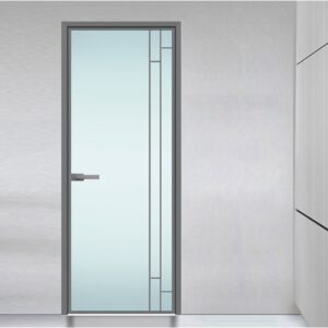 Elegant American Style Tempered Glass Swing Exterior Door with Aluminum Alloy
