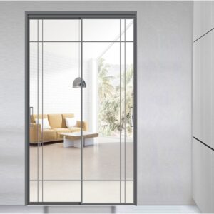 Fashionable Aluminum Alloy Swing Entrance Door with White Coating and Glass