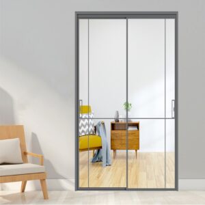 Stylish Aluminum Alloy Sliding Tempered Glass Exterior Door for Modern Homes