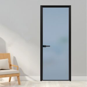 Fashionable Aluminum Alloy bathroom Glass Door with Horizontal Opening Mechanism