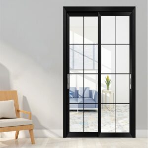 Modern Sliding European Aluminum Alloy Glass Door with Tempered Design