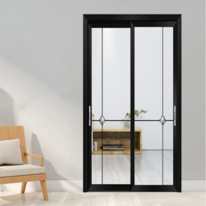 Durable Aluminum Alloy Sliding Exterior Door with Tempered Glass Design