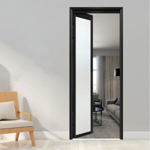 Elegant Sliding Tempered Glass Entrance Door with Aluminum Alloy Frame