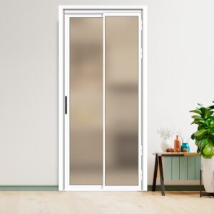 Interior Glass Bathroom Door with Aluminum Alloy Frame for Entrances
