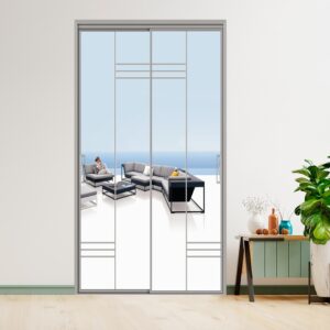 Interior Horizontal Swing Opening Aluminum Alloy Glass Bathroom Door Design