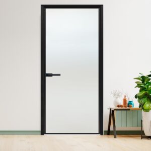 Durable Aluminum Alloy Bathroom Interior Glass Door for Stylish Residential Interiors