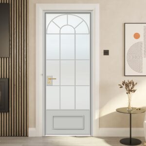 Interior European Style Aluminum Alloy Bathroom Glass Door for Home Entrances