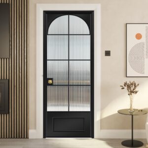 Interior Aluminum White Alloy Glass Door for Contemporary Residential Spaces
