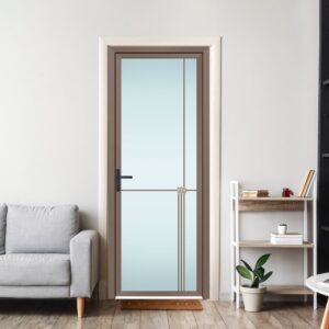 Stylish European Aluminum Alloy Slim Sliding Door with Elegant Tempered Glass