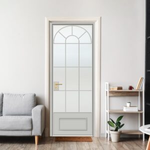 Interior Aluminum Alloy Modern Sliding Entrance Door with Durable Tempered Glass