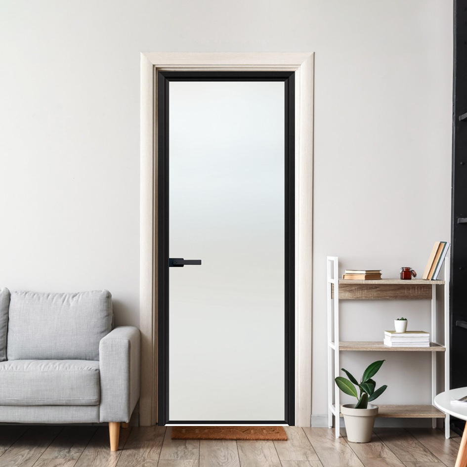 American Style Modern Bifold White Sliding Glass Interior Room Door Design