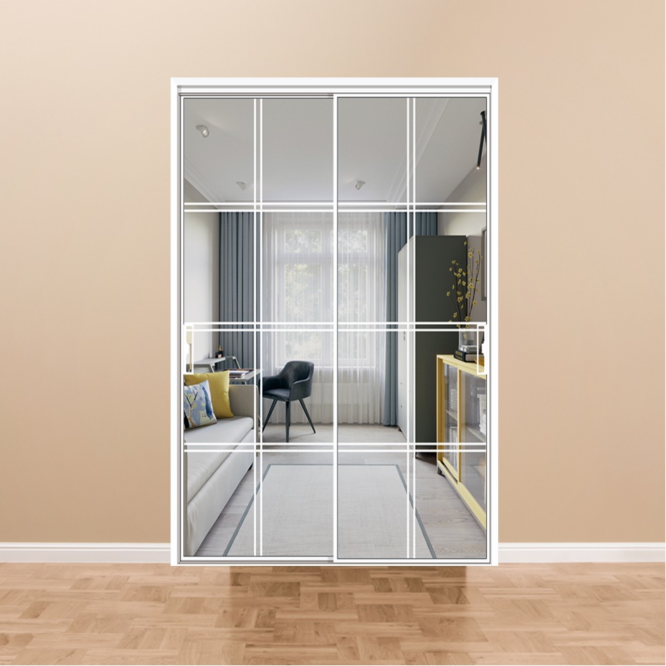 Chic Modern Entrance Interior Door with Tempered Glass and Aluminum Alloy