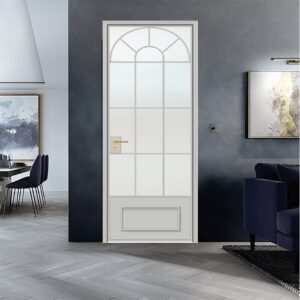 Elegant Interior Bathroom Swing Opening Tempered Glass Door for Modern Homes