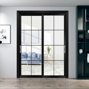 Interior Slim Frame Narrow Aluminium Sliding Glass Door for Elegant Residential Spaces