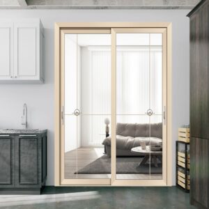 Interior Large Panel Sliding Tempered Glass Exterior Door with Aluminum
