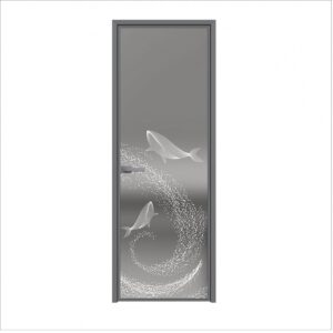 Stylish Aluminium Alloy Sliding Horizontal Glass Door for Residential Interiors