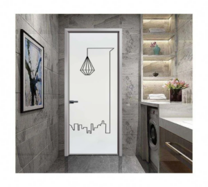 Elegant Interior Room Door Crafted From Aluminum Alloy and Glass Door