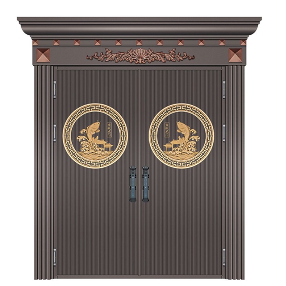 Stainless Steel Front Waterproof Villa Modern Metal Security Entrance Door