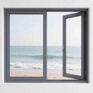 Aluminum Thermal Insulation Tile Turn Frame Sash Modern Stalinite Casement Window