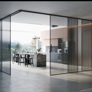 Classic Featuring Vertical Opening and Elegant Design Sliding Aluminum Glass Door