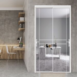 Modern Glass Metal Vertical Opening Pattern and Classic Style Aluminum Sliding Door