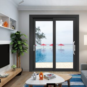 Aluminum Thermal Break Sliding Entry Aluminium Glass Door