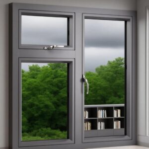 Color Thermal Aluminium Casement Tempered Glass Metal Window