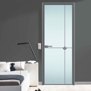 Sleek Aluminum Alloy Security Sliding Door with Tempered Glass for Safety